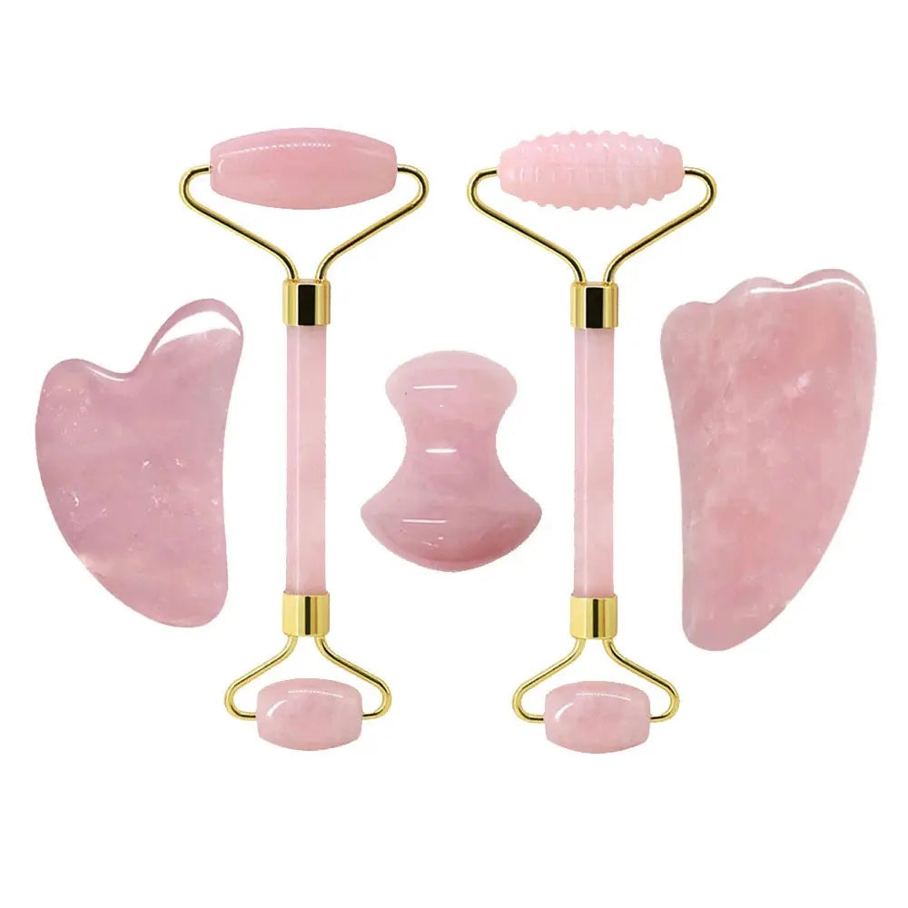 Kit Rituel Éclat Royal ( Gua Sha &  Rouleau de Massage)