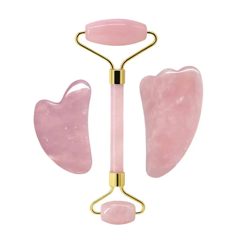 Kit Rituel Éclat Royal ( Gua Sha &  Rouleau de Massage)
