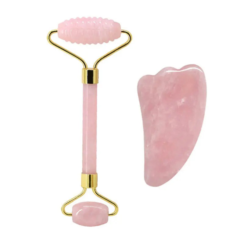 Kit Rituel Éclat Royal ( Gua Sha &  Rouleau de Massage)