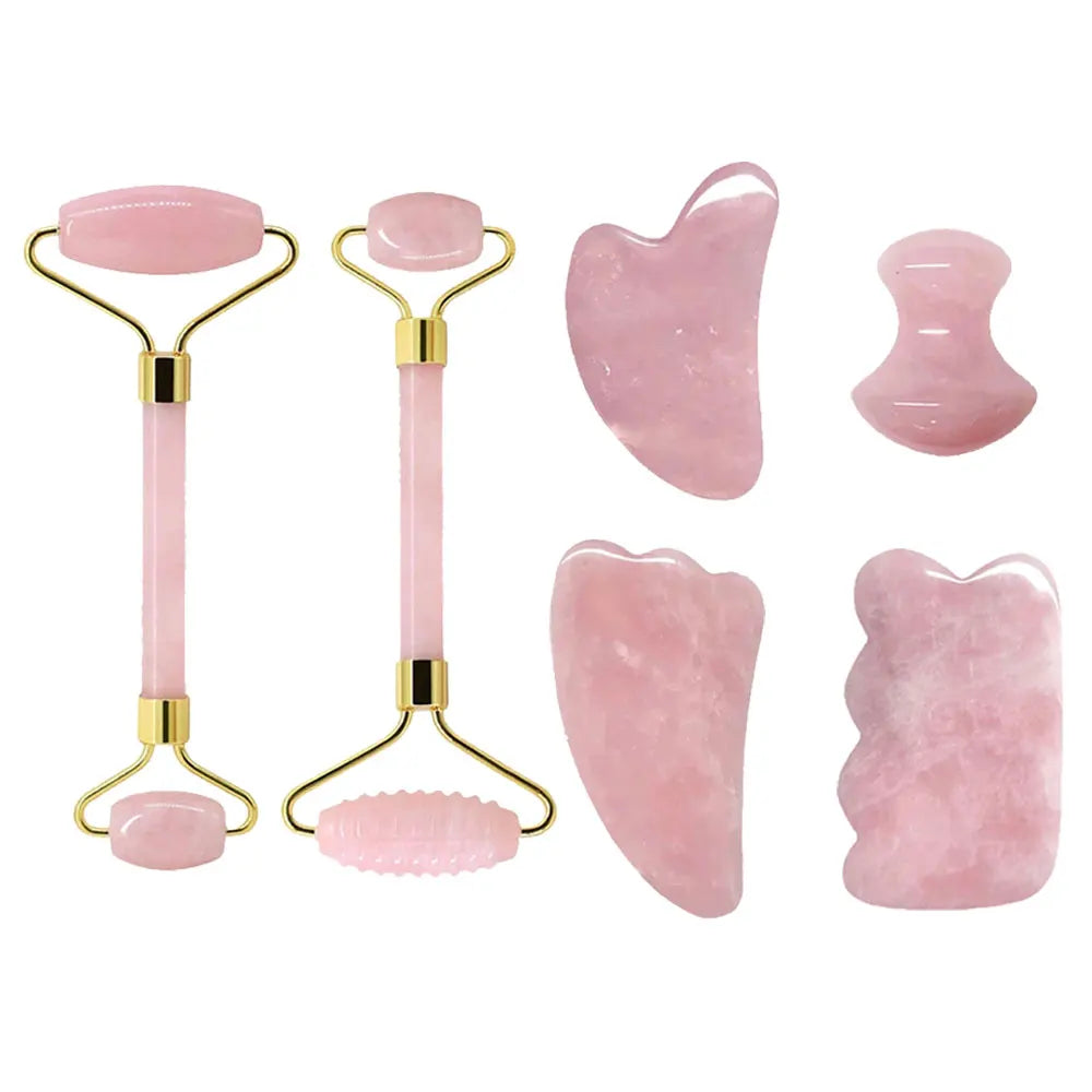 Kit Rituel Éclat Royal ( Gua Sha &  Rouleau de Massage)
