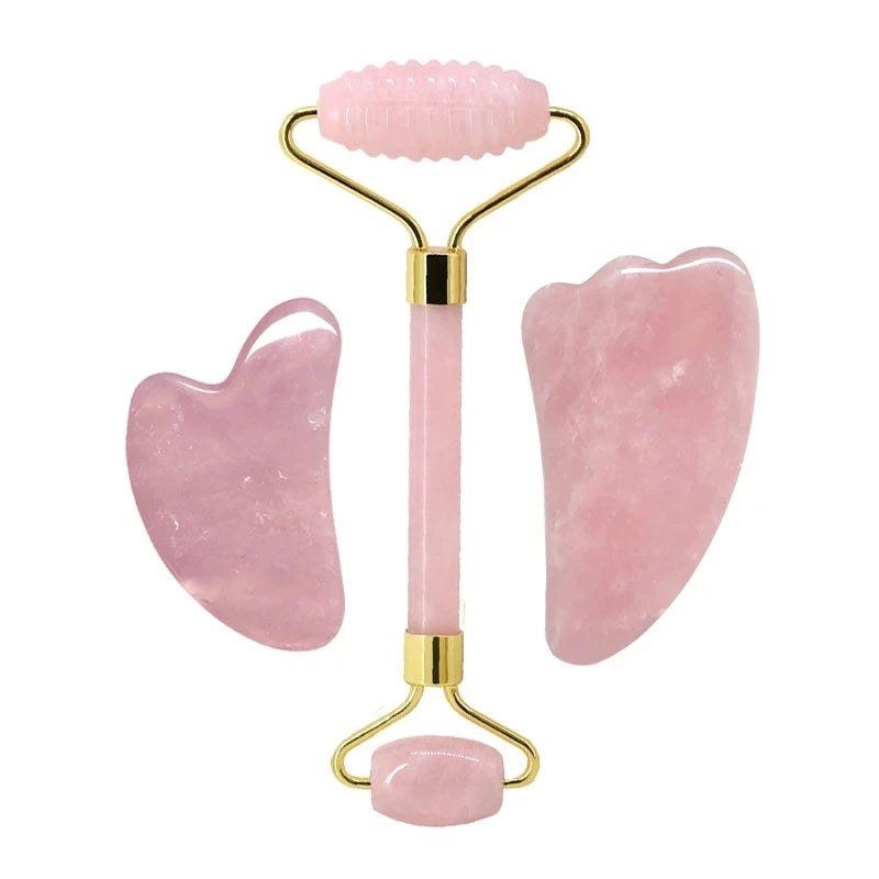 Kit Rituel Éclat Royal ( Gua Sha &  Rouleau de Massage)