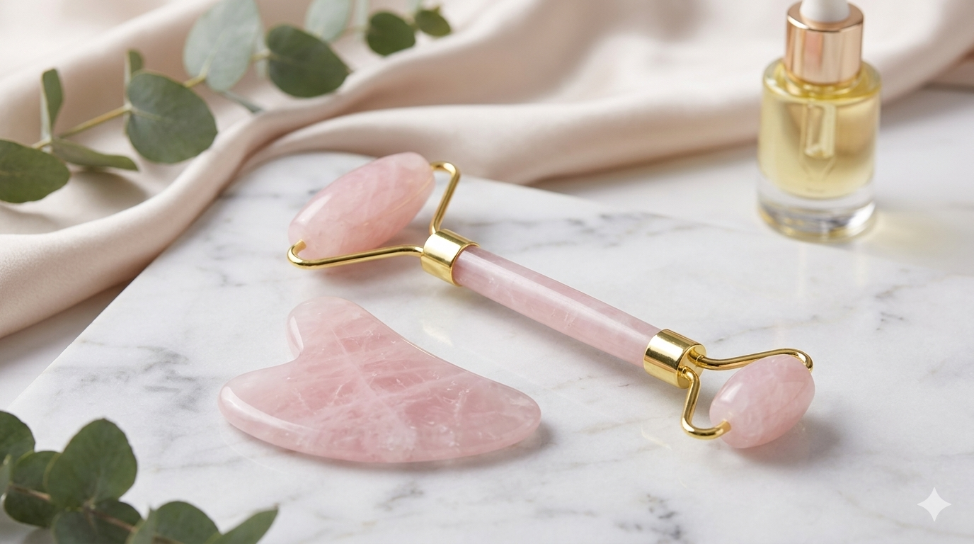 Kit Rituel Éclat Royal ( Gua Sha &  Rouleau de Massage)