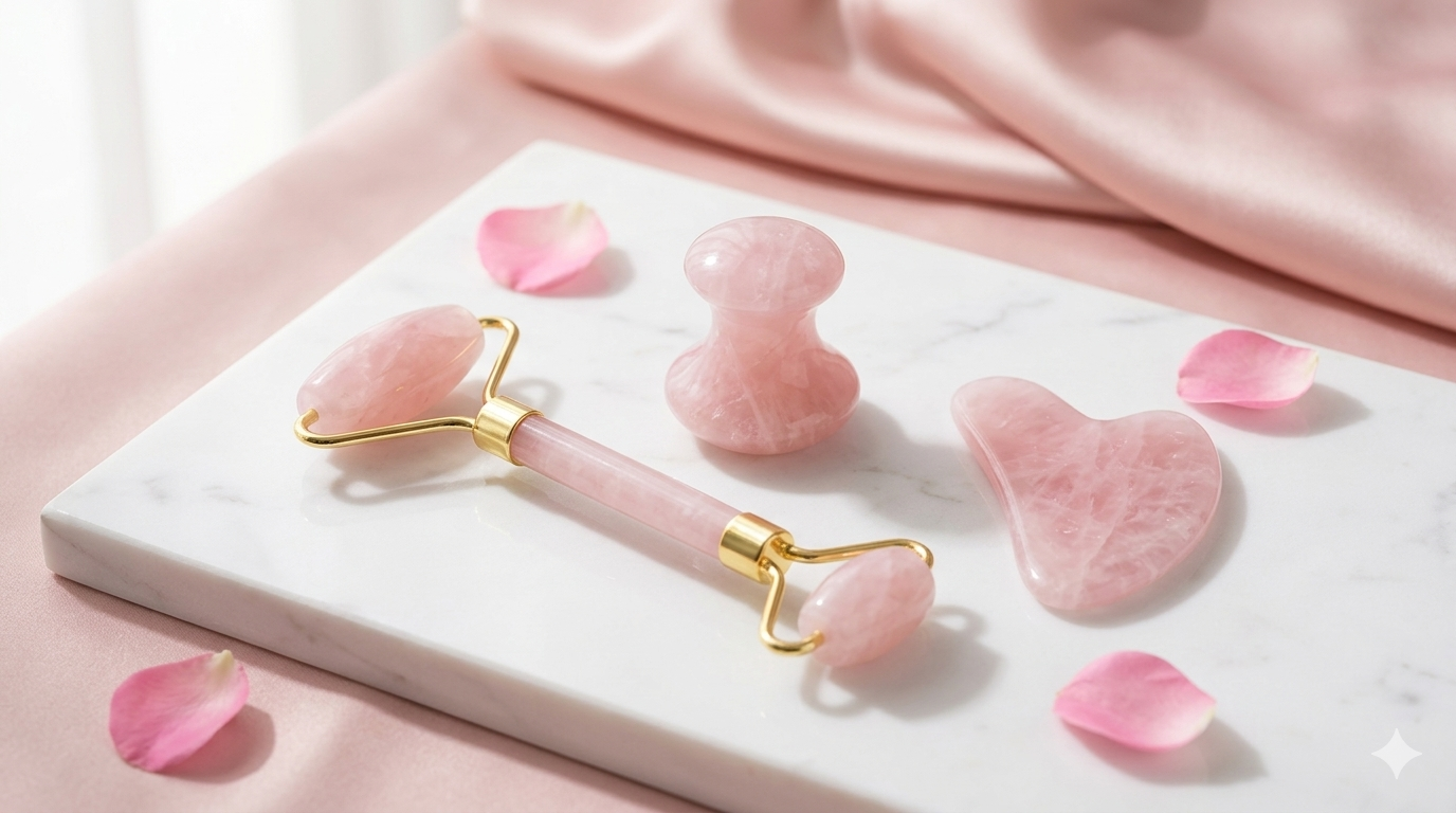 Kit Rituel Éclat Royal ( Gua Sha &  Rouleau de Massage)